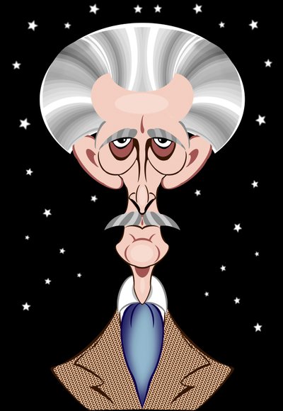 Peter Cushing as Doctor Who - caricature by Neale Osborne